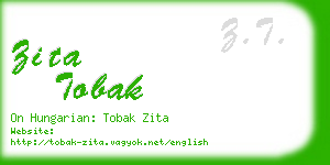 zita tobak business card